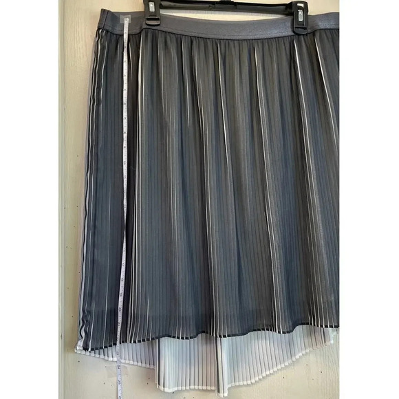 Apt 9 Womens XL Black WhiteTie Style Skirt Hi/Low Hem Career Wear - Picture 9 of 15